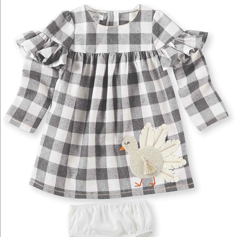 MUDPIE Plaid Turkey Dress 9 months